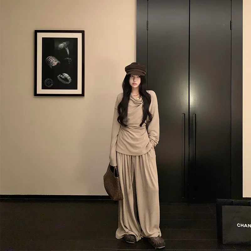 Ouyang Knitted Fabric Pants Women's-12