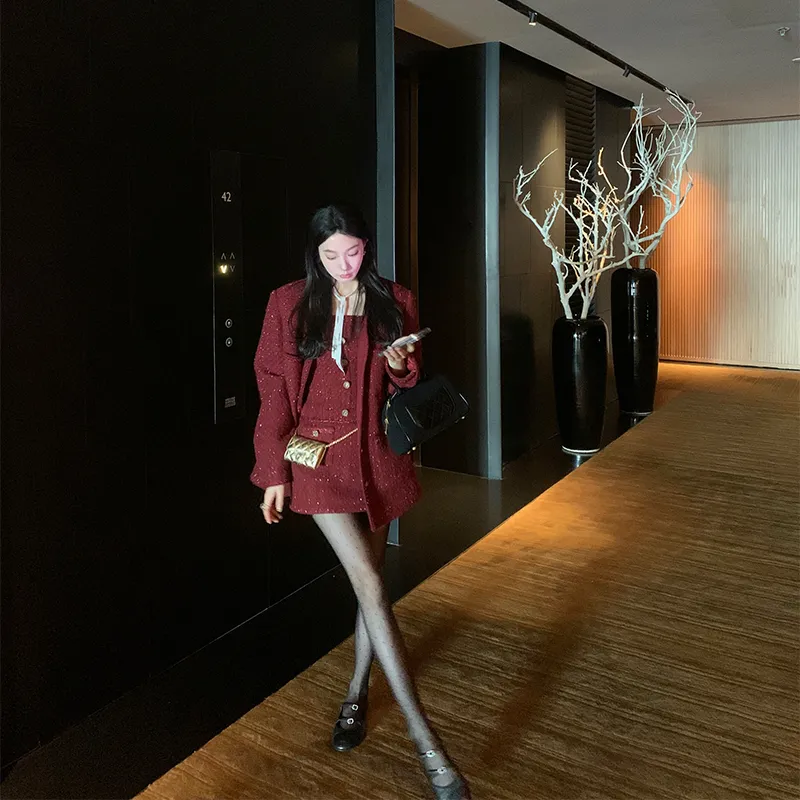 Ouyang Casual Short Skirts Women's Cherry-4