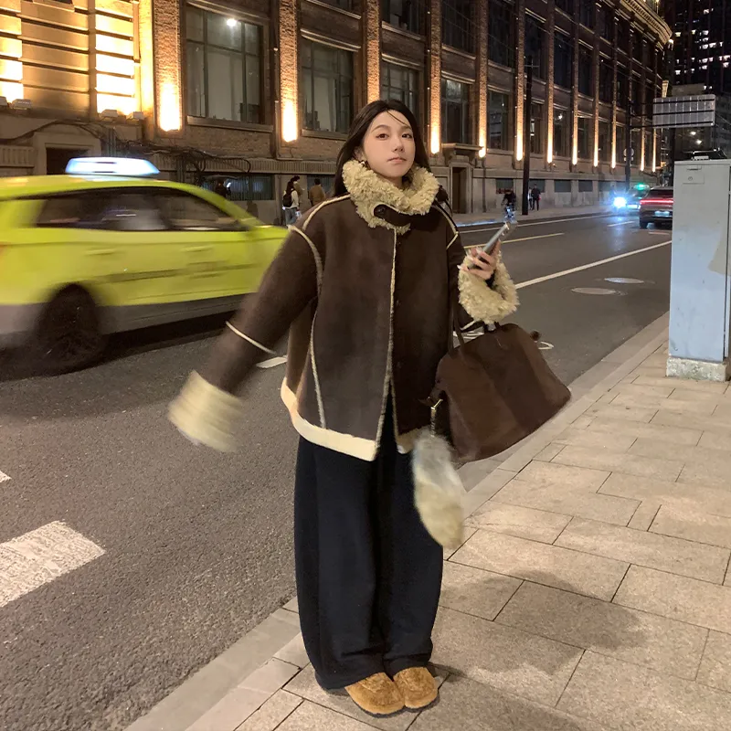 Ouyang Jackets Coats Women's Coffee-3