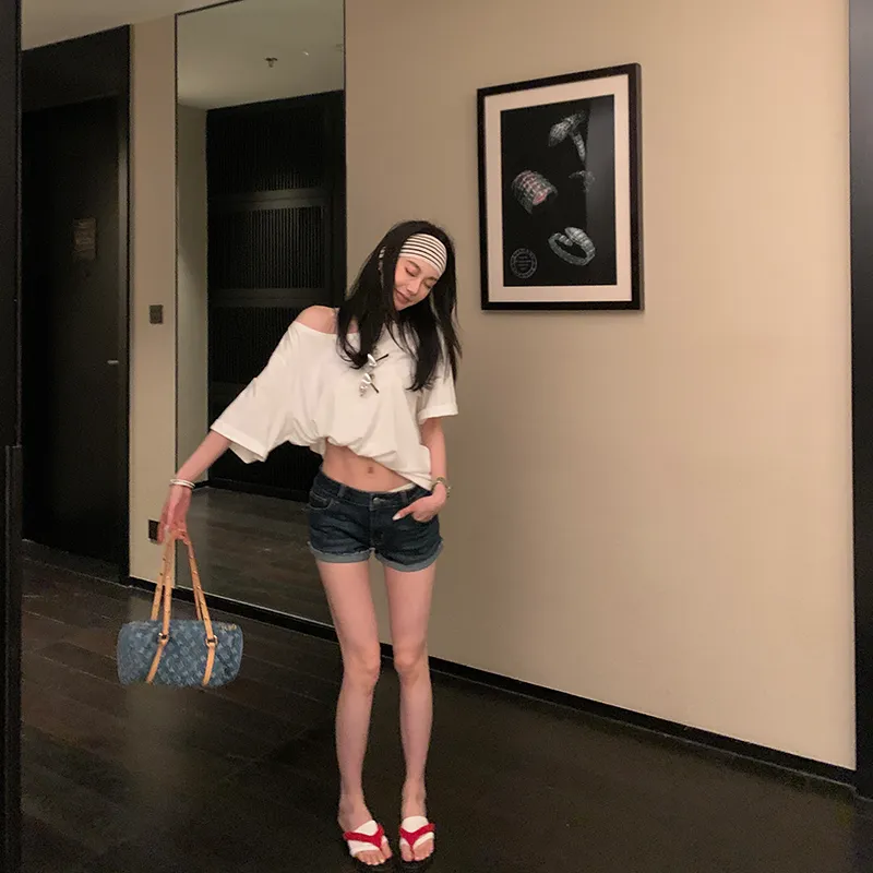 Ouyang Denim Shorts Women's-7