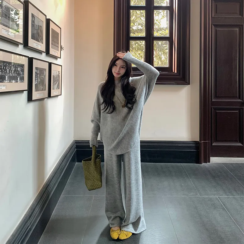 Ouyang Casual Pants Women's Mist Gray-2