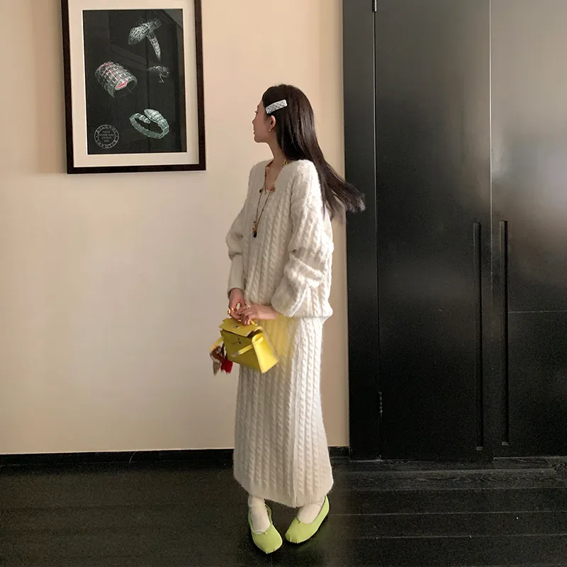 Ouyang Knit Long Skirts Women's-10