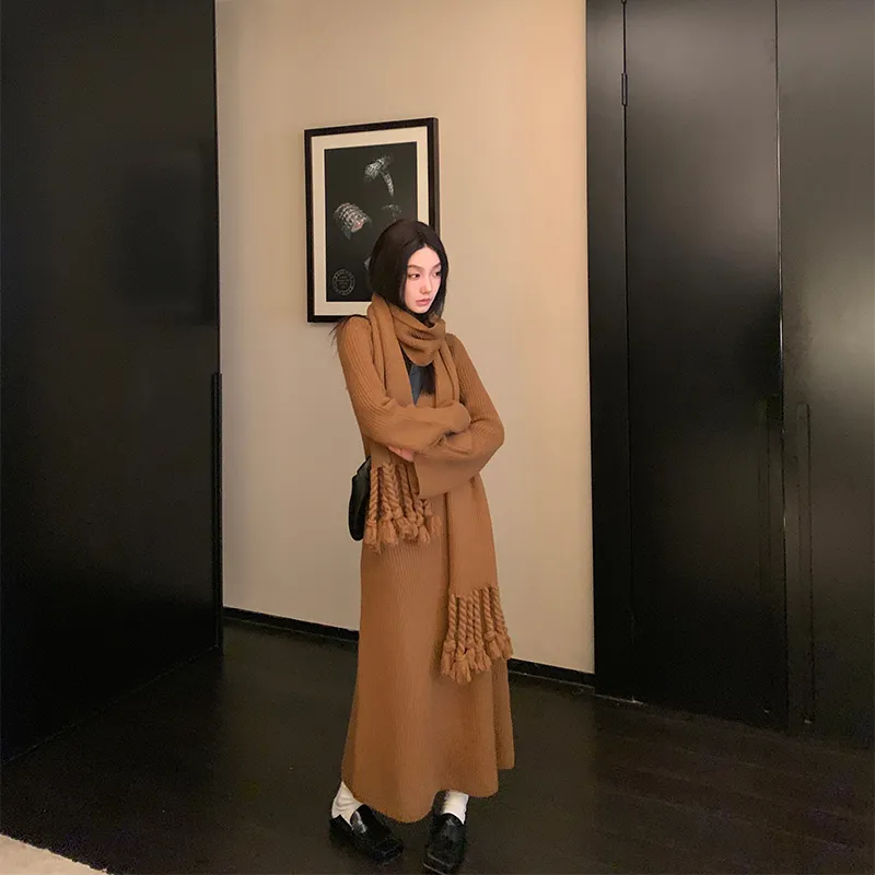 Ouyang Long Sleeved Dresses Women's Mustard Gold-2