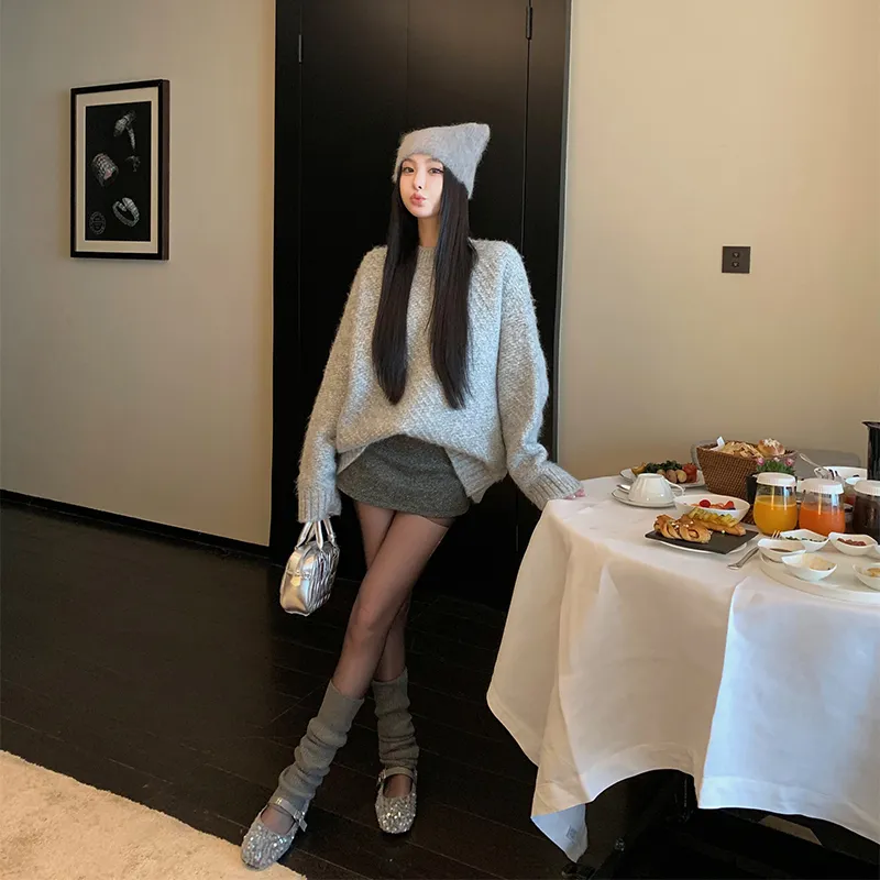 Ouyang Knitwear Women's Heather Gray-3