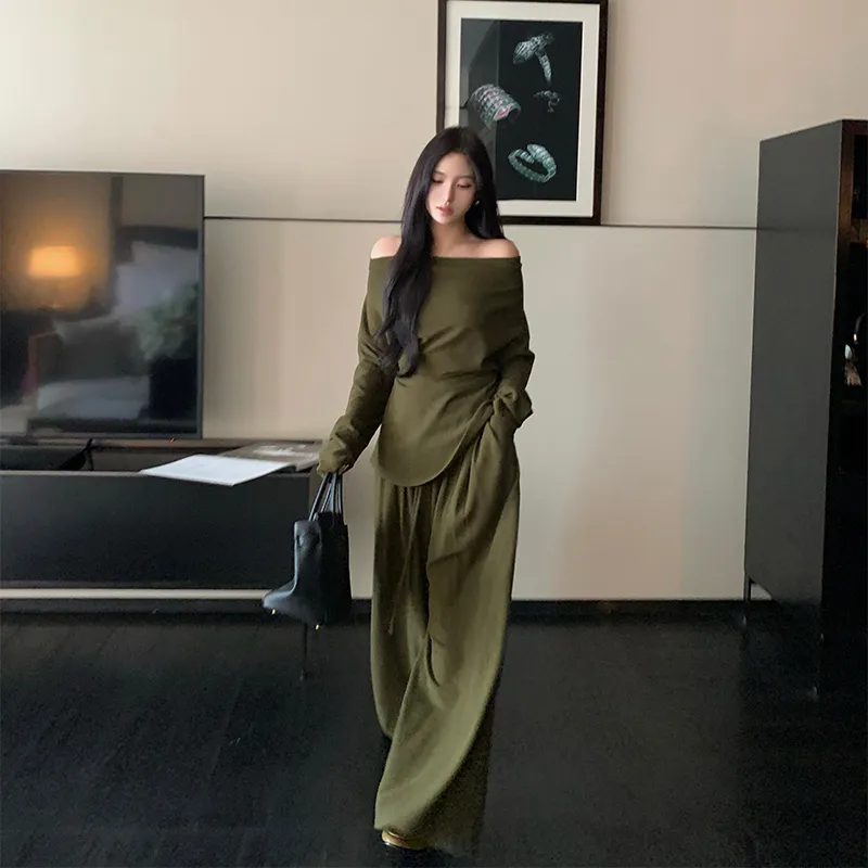 Ouyang Knitted Fabric Pants Women's-4