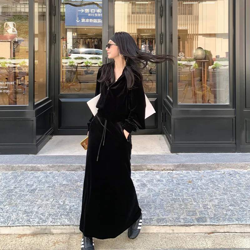 Ouyang Casual Long Skirts Women's Jet Night Black-2