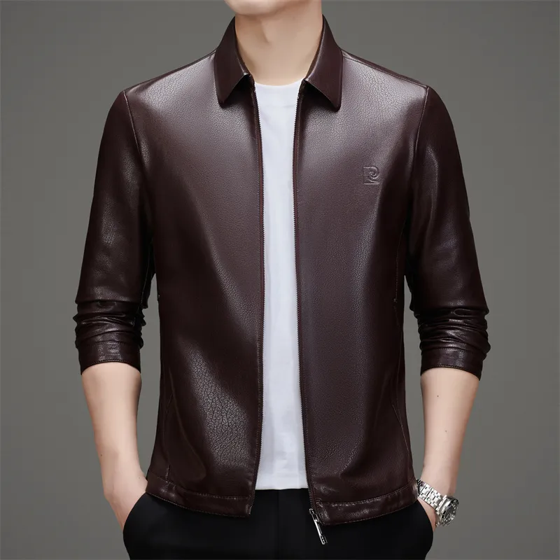 PIERRE CARDIN Leather Jacket Men's-12
