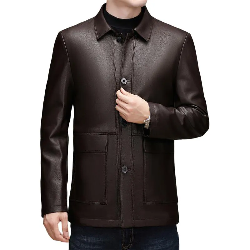 PIERRE CARDIN Leather Jacket Men's-6