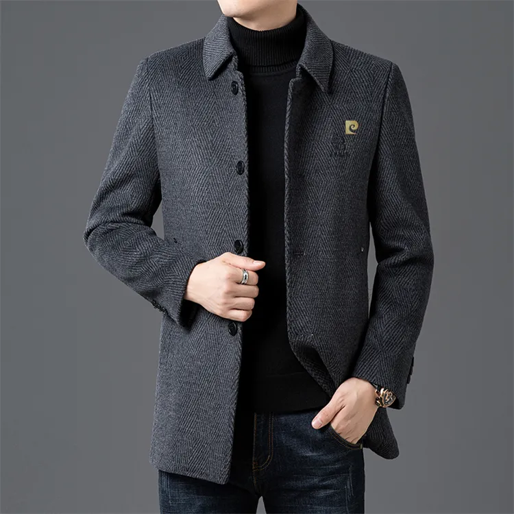 PIERRE CARDIN Coats Men's Dark Gray Includes Scarf-3