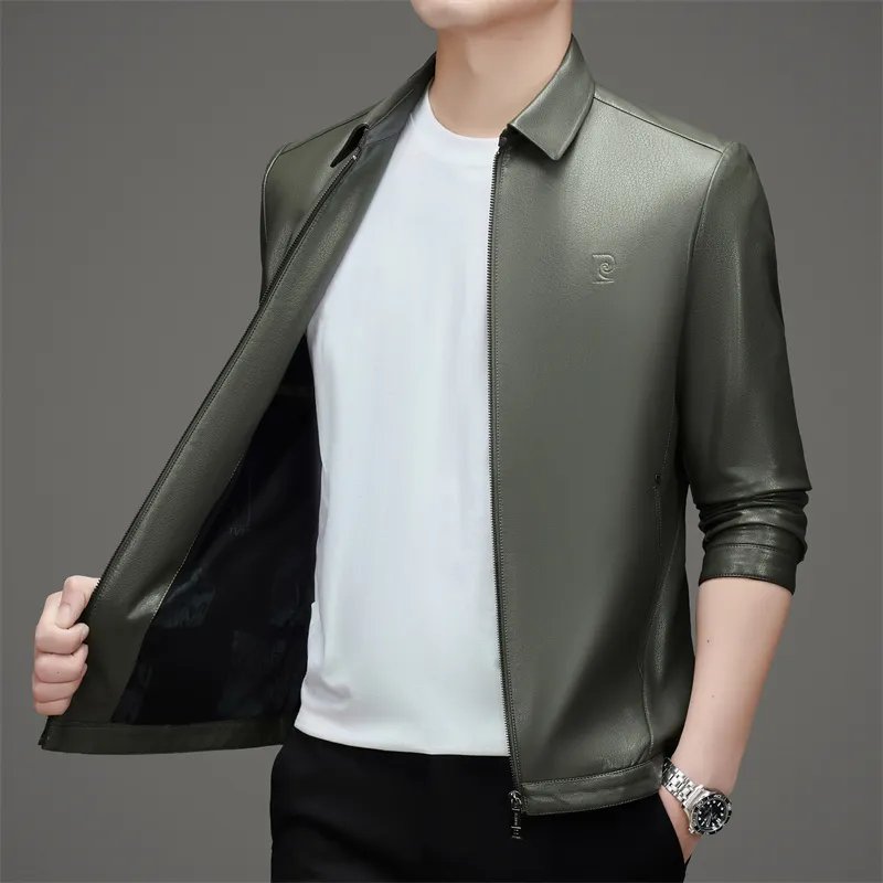 PIERRE CARDIN Leather Jacket Men's-8