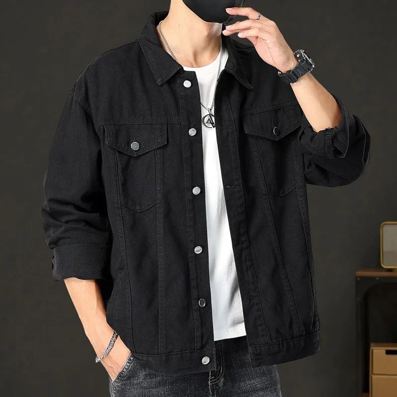 PIERRE CARDIN Denim Jacket Men's Black-2