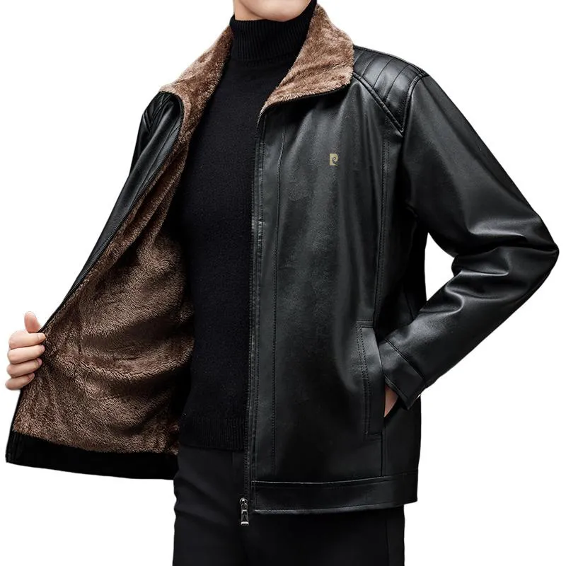 PIERRE CARDIN Leather Jacket Men's-5