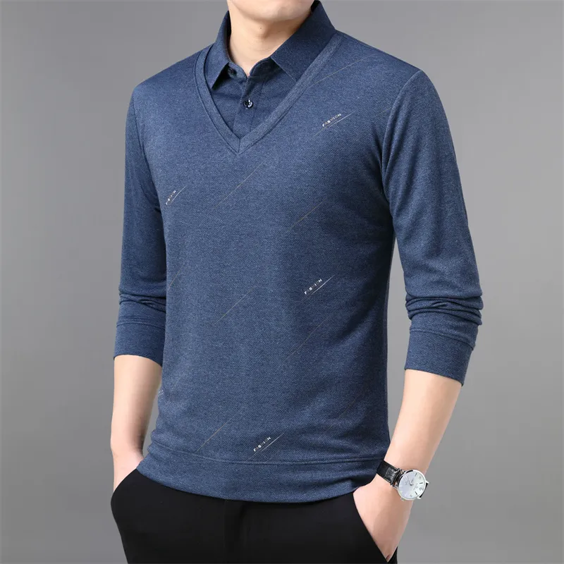 PIERRE CARDIN Sweater Men's Cyan Blue-5