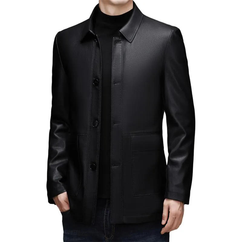 PIERRE CARDIN Leather Jacket Men's-1