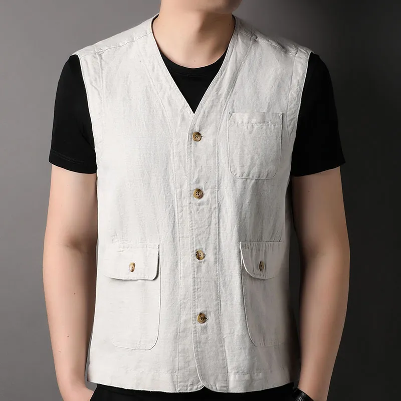 PIERRE CARDIN Vests Men Light Khaki-3
