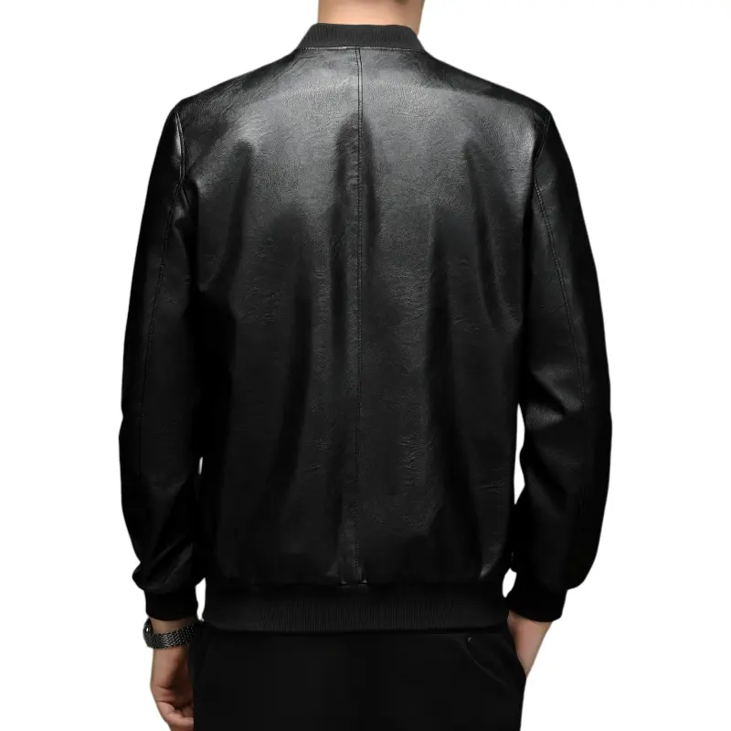 PIERRE CARDIN Leather Jacket Men's Black-1