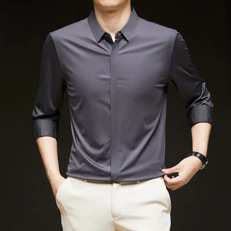 PIERRE CARDIN Shirt Men's Burgundy-5
