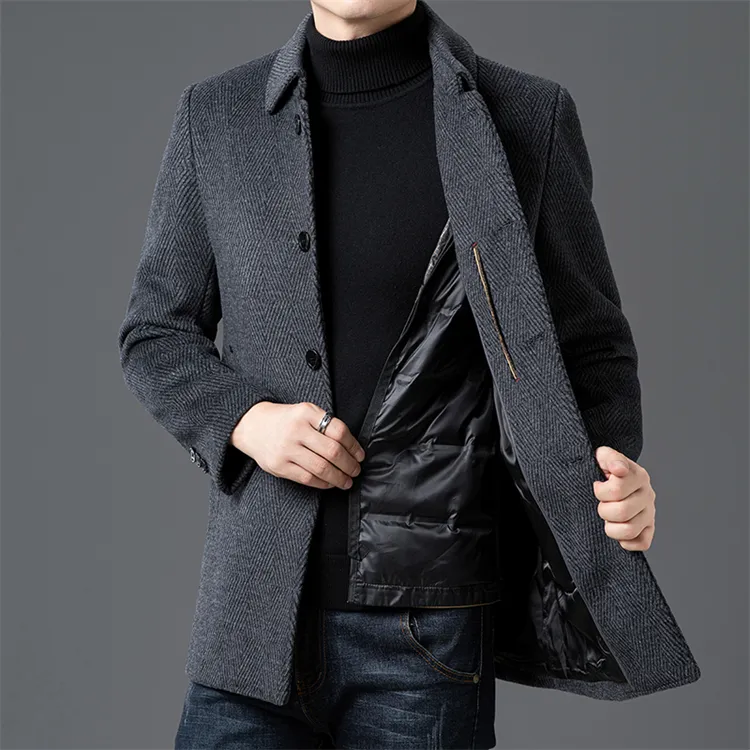 PIERRE CARDIN Coats Men's Dark Gray Includes Scarf-4