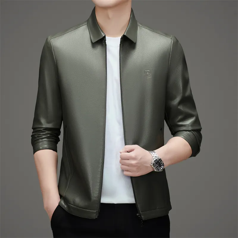 PIERRE CARDIN Leather Jacket Men's-7