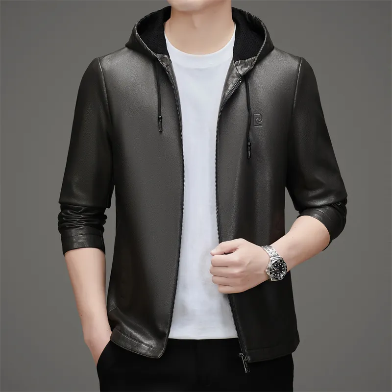 PIERRE CARDIN Leather Jacket Men's-13