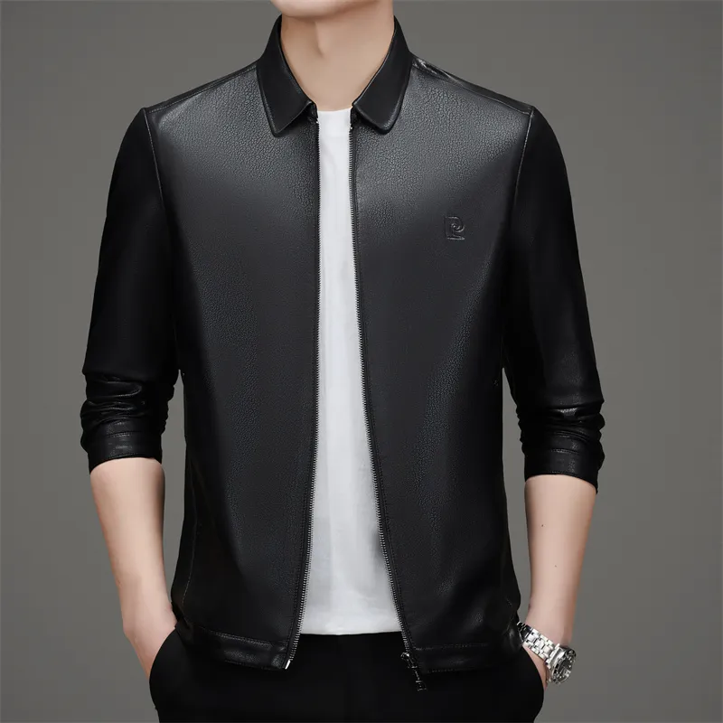 PIERRE CARDIN Leather Jacket Men's-1