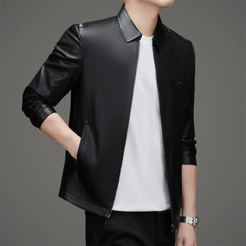 PIERRE CARDIN Leather Jacket Men's-4