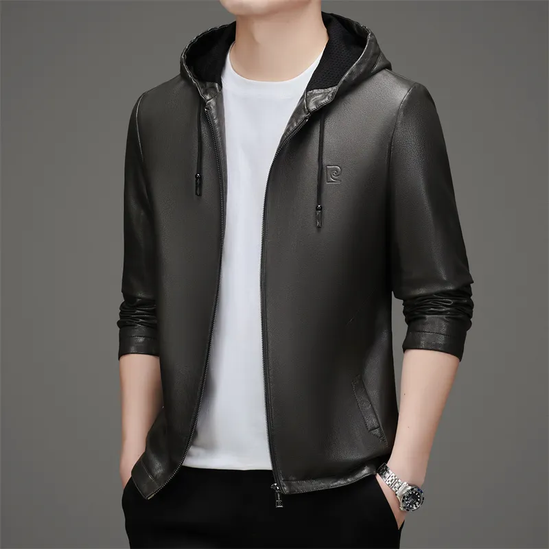 PIERRE CARDIN Leather Jacket Men's-12
