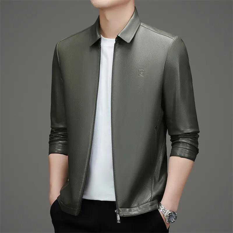 PIERRE CARDIN Leather Jacket Men's-6