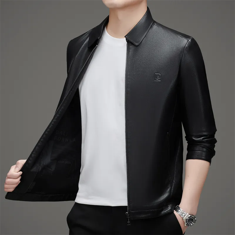 PIERRE CARDIN Leather Jacket Men's-3