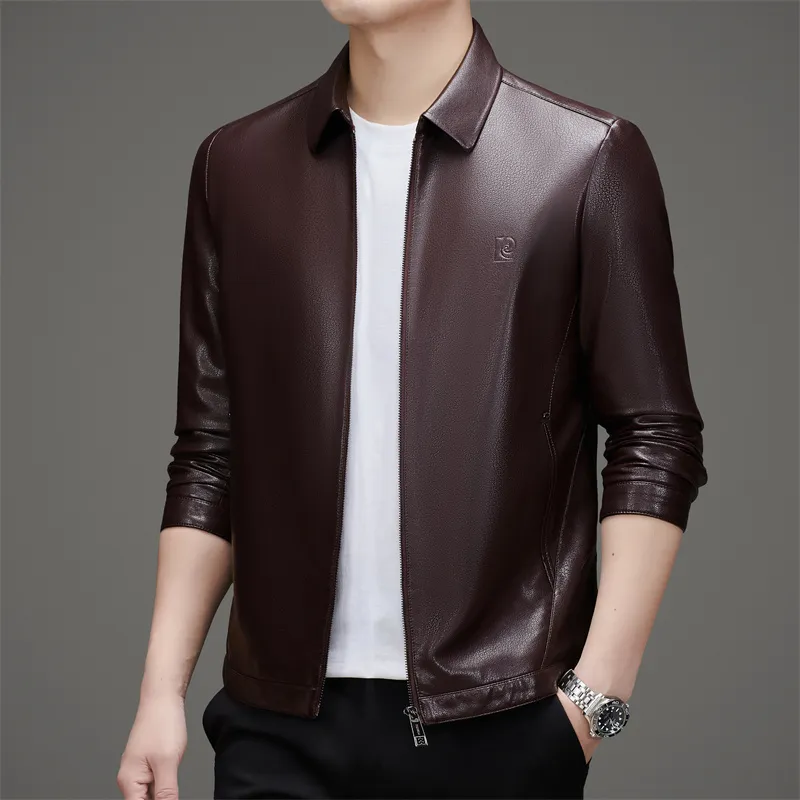 PIERRE CARDIN Leather Jacket Men's-13
