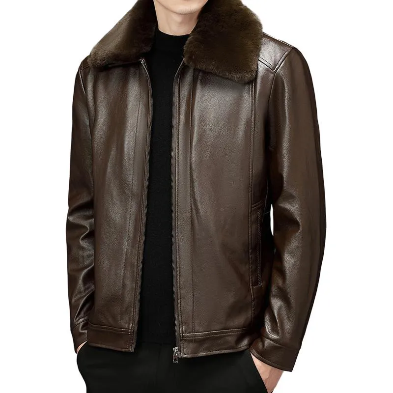 PIERRE CARDIN Leather Jacket Men's-5