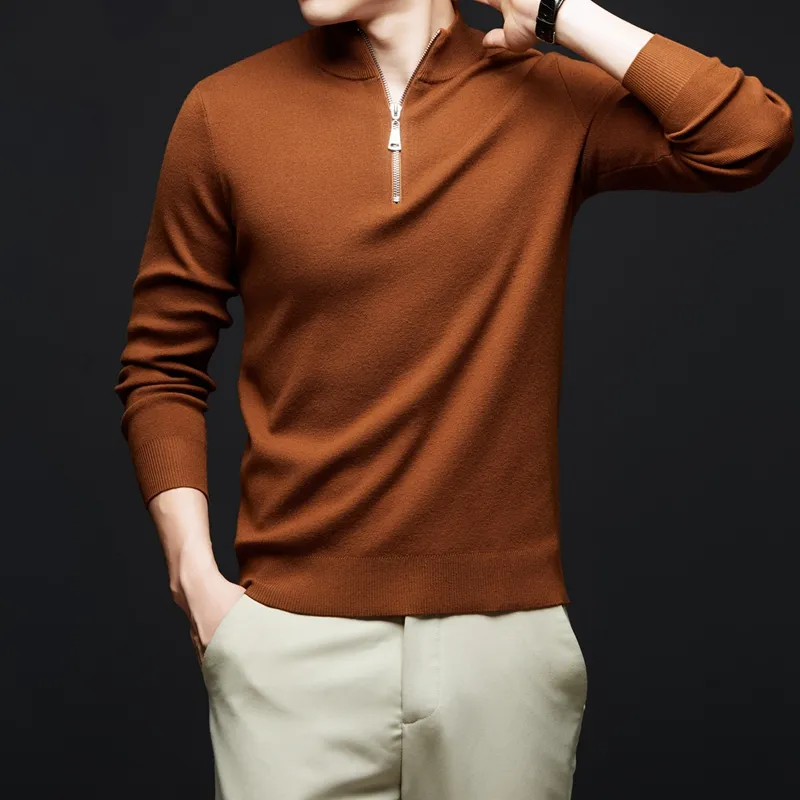 PIERRE CARDIN Sweater Men's Rose Chestnut-2