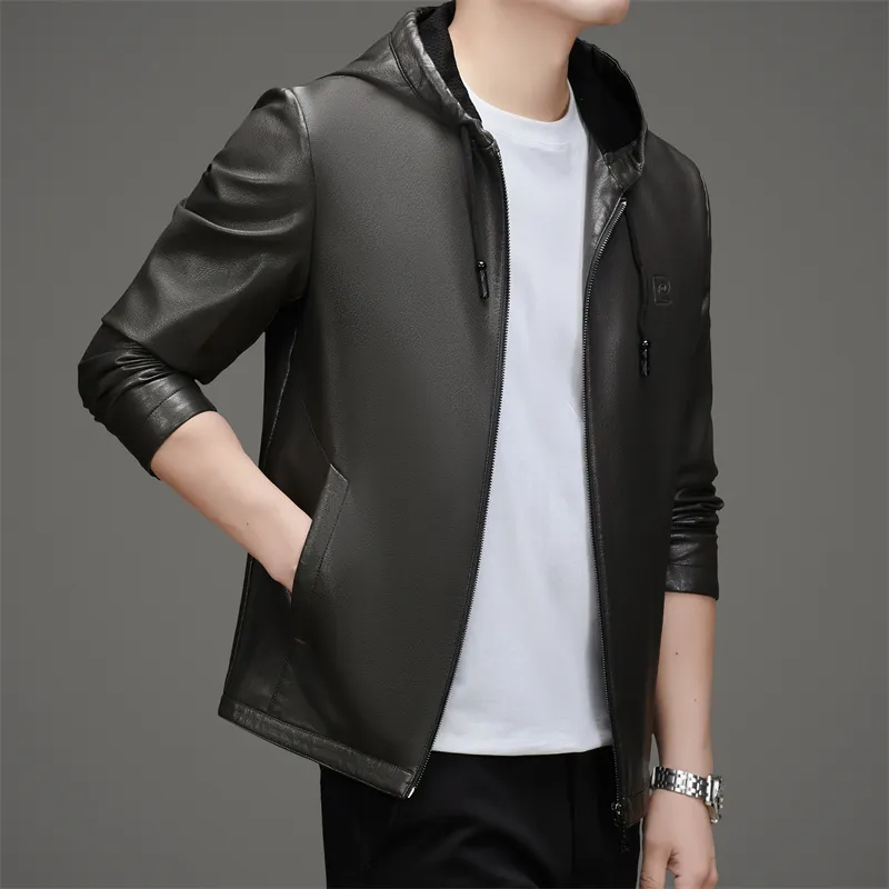 PIERRE CARDIN Leather Jacket Men's-15