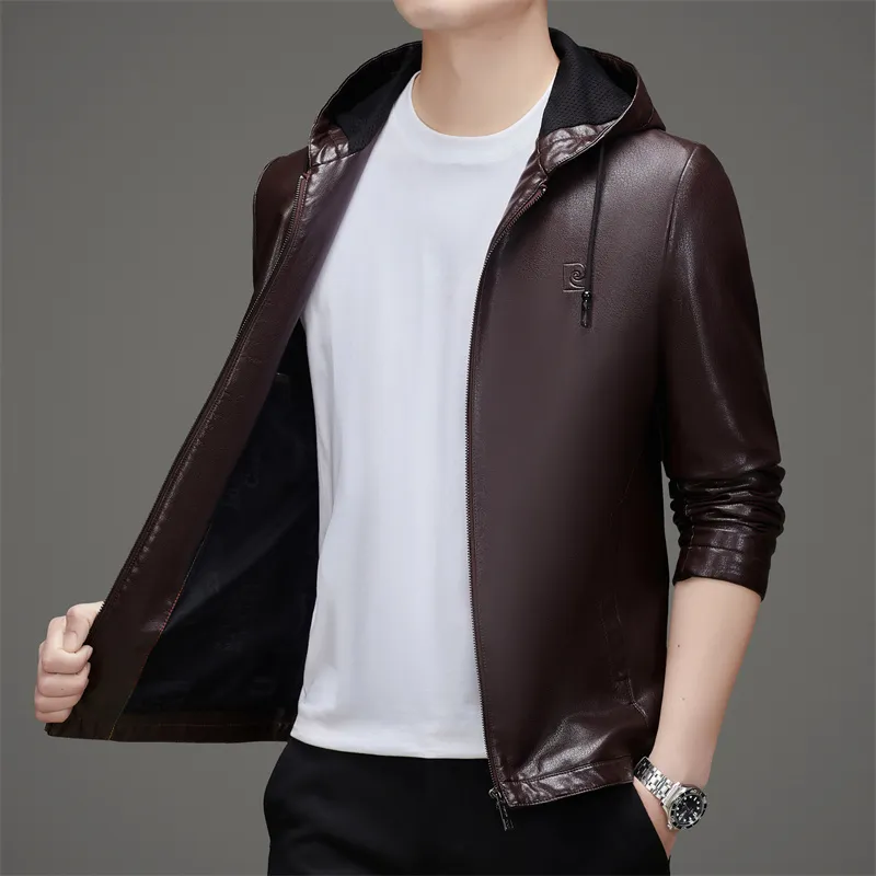 PIERRE CARDIN Leather Jacket Men's-10