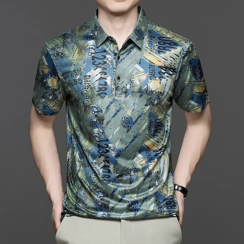 PIERRE CARDIN Polo Shirts Men Blue Green-4