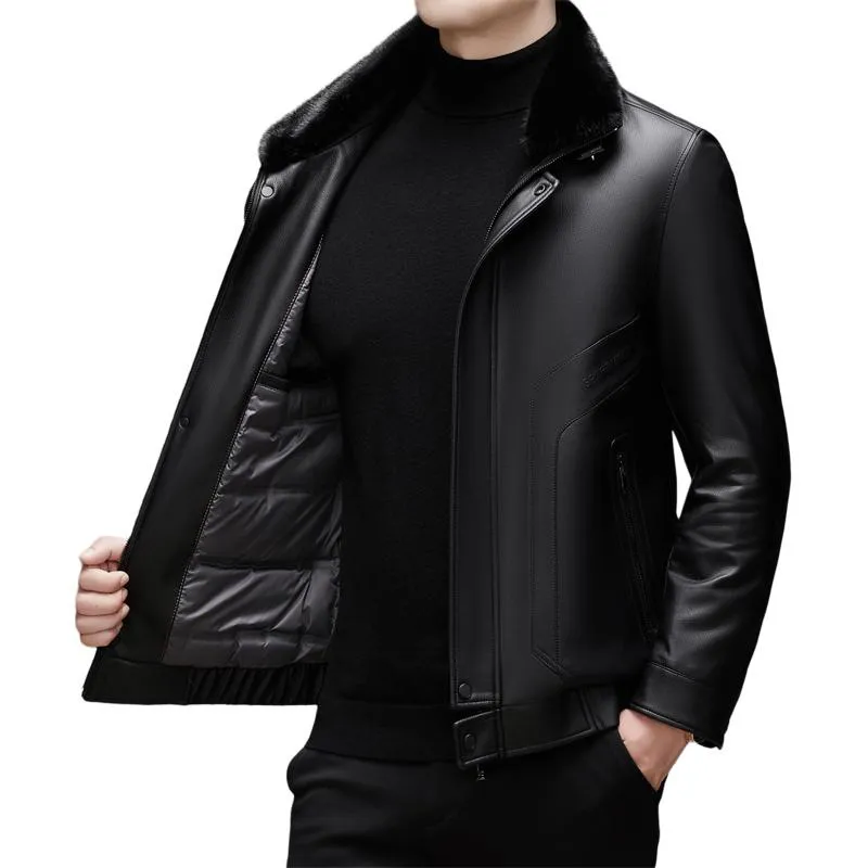 PIERRE CARDIN Leather Jacket Men's-3