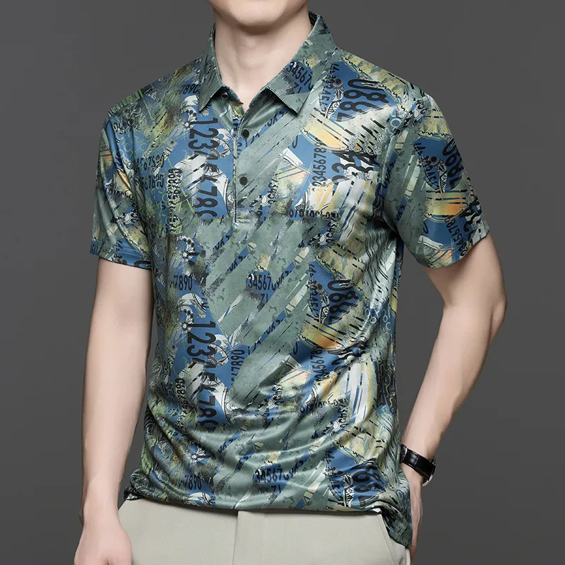 PIERRE CARDIN Polo Shirts Men Blue Green-3