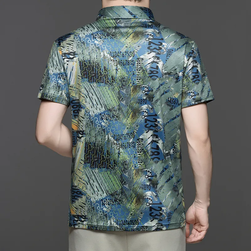 PIERRE CARDIN Polo Shirts Men Blue Green-1