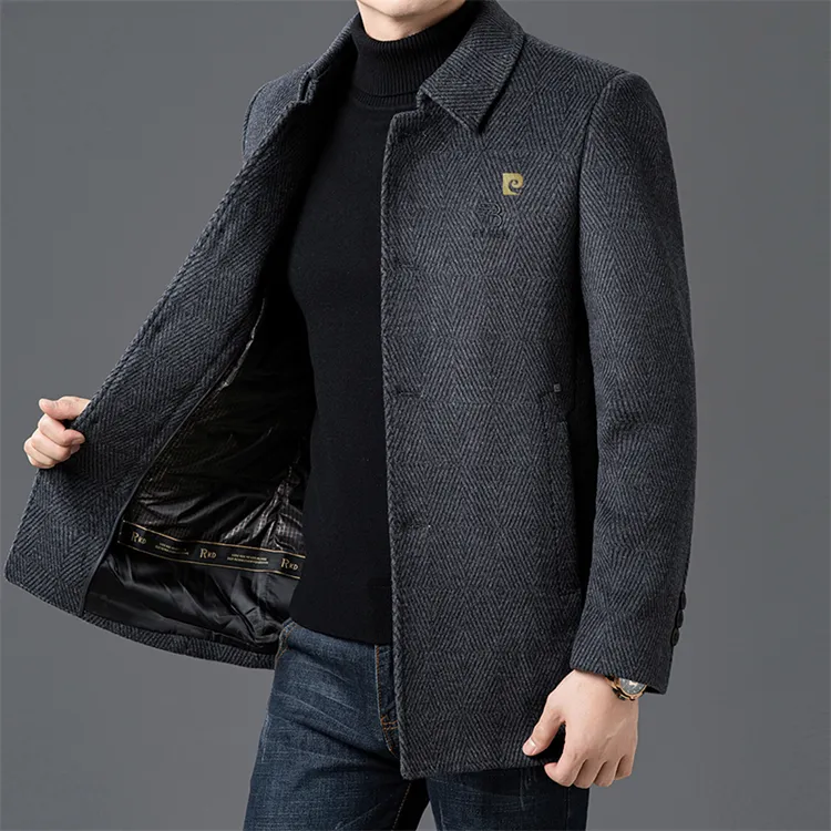 PIERRE CARDIN Coats Men's Dark Gray Includes Scarf-2