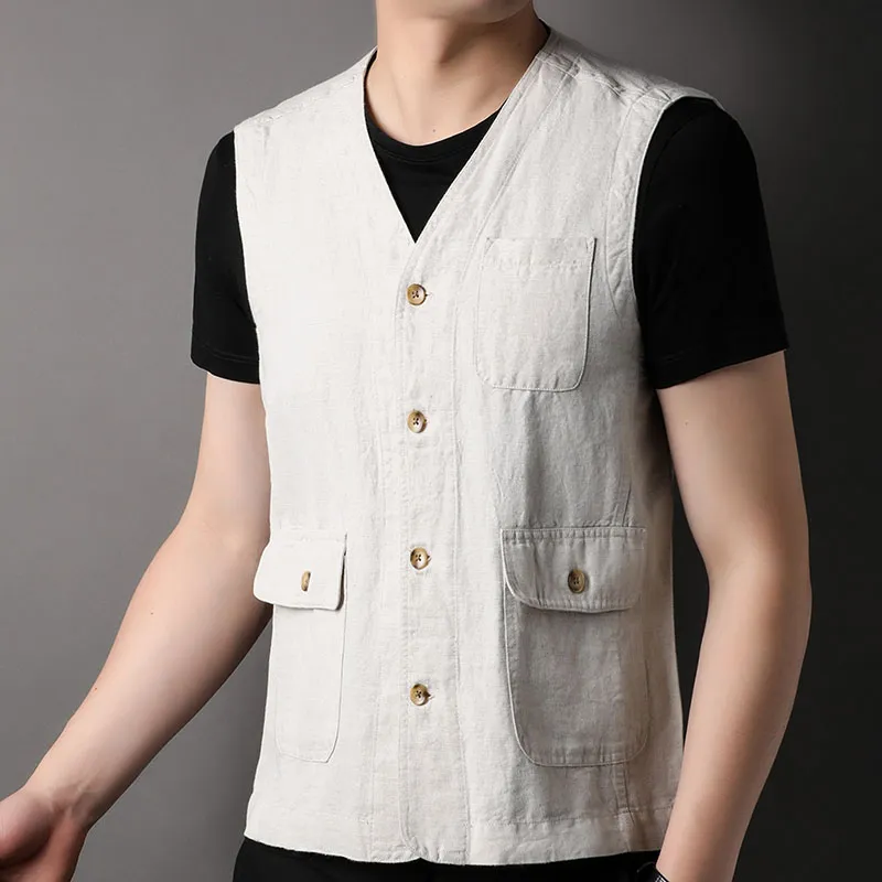 PIERRE CARDIN Vests Men Light Khaki-2