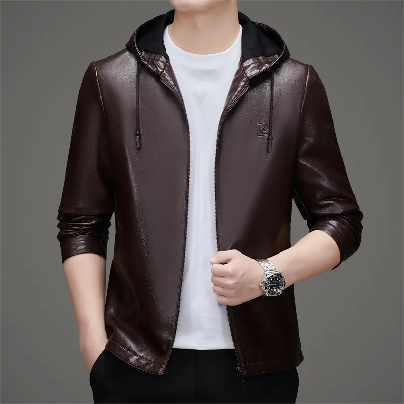 PIERRE CARDIN Leather Jacket Men's-9
