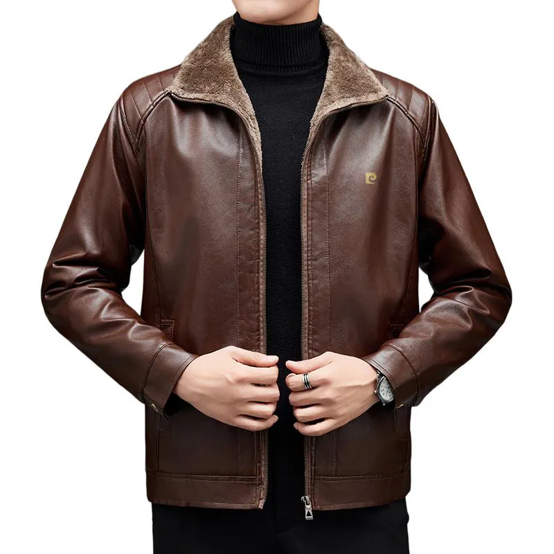PIERRE CARDIN Leather Jacket Men's-1