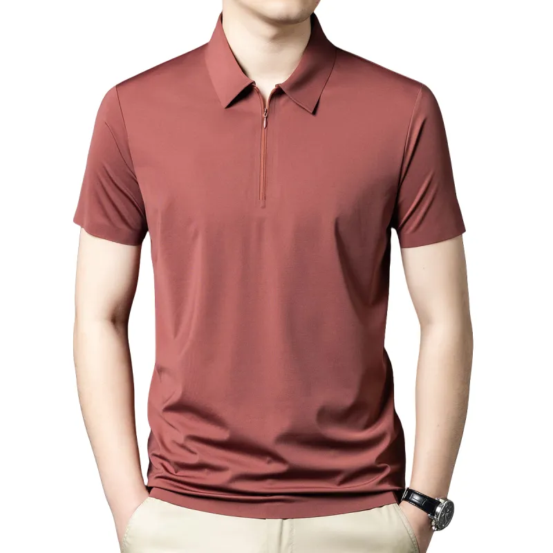 PIERRE CARDIN Polo Shirt Men's Brick Red-1