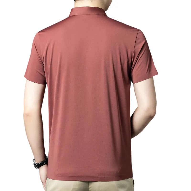 PIERRE CARDIN Polo Shirt Men's Brick Red-2