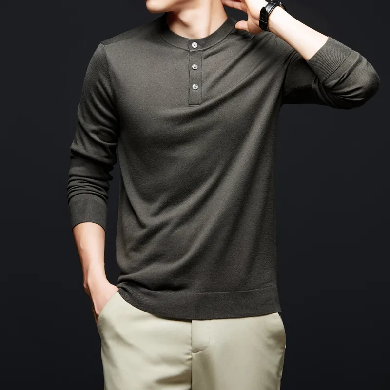 PIERRE CARDIN Sweater Men's Han Gray Brown-3