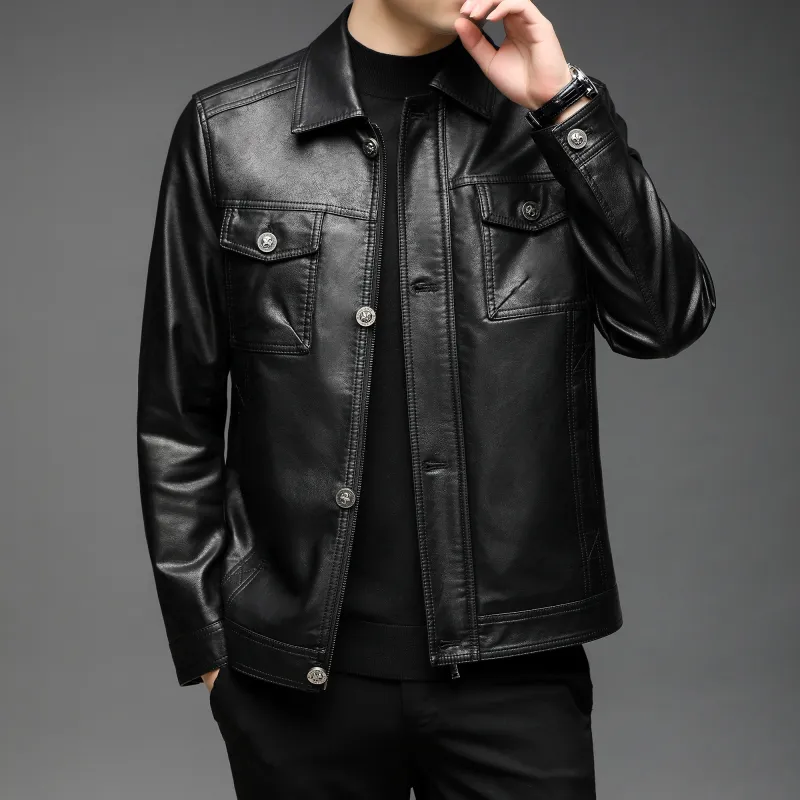 PIERRE CARDIN Leather Jacket Men's-2