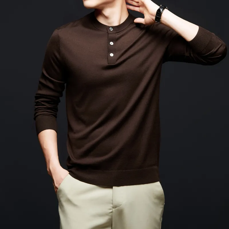 PIERRE CARDIN Sweater Men's Han Gray Brown-9