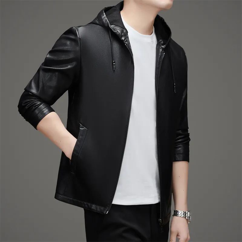 PIERRE CARDIN Leather Jacket Men's-4