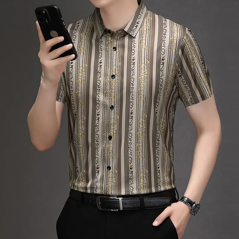 PIERRE CARDIN Shirts Men Coffee-2
