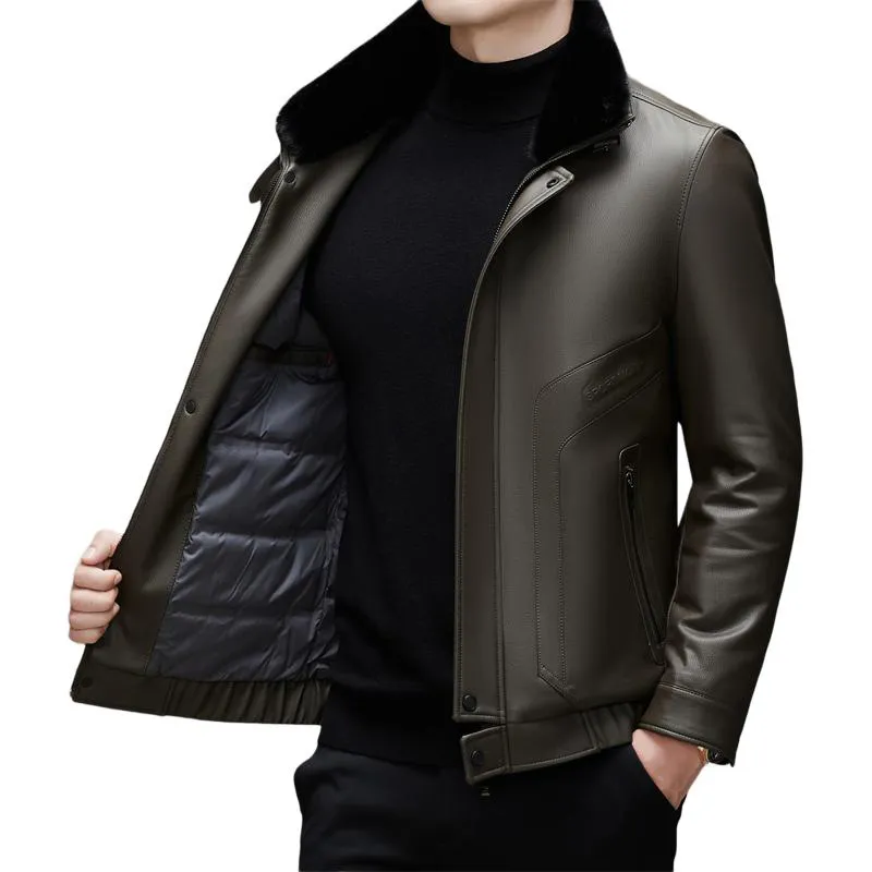 PIERRE CARDIN Leather Jacket Men's-7